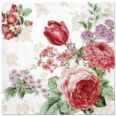 Paw Lunch Napkins 33cm Pack of 20 | 3 Ply | Mysterious Roses