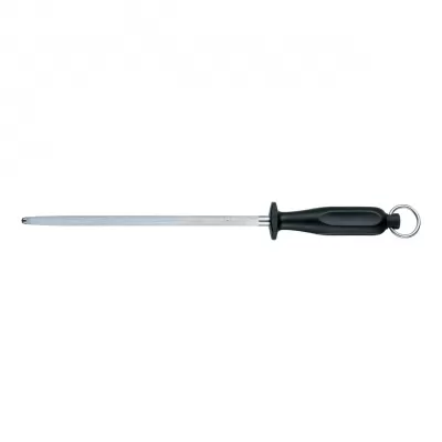 Victorinox Kitchen Sharpening Steel Round Middle Fine Cut Black | 25cm