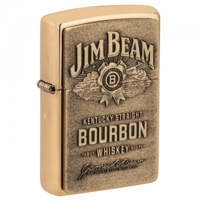 Zippo Jim Beam Full Label High Polish | Brass