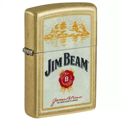 Zippo Jim Beam Label Design | Brushed Brass