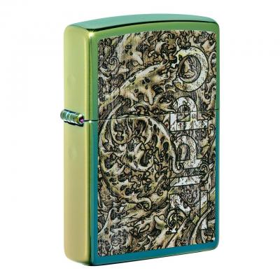Zippo Teal High Polish with Zippo Logo