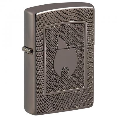 Zippo Armor Pattern High Polish | Black Ice