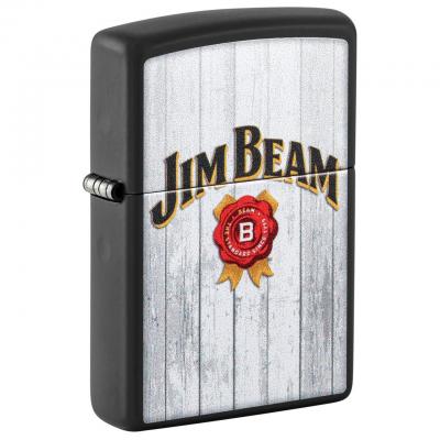 Zippo Jim Beam Street Brass Lighter - Classic Windproof Pocket Lighter With Lifetime Guarantee