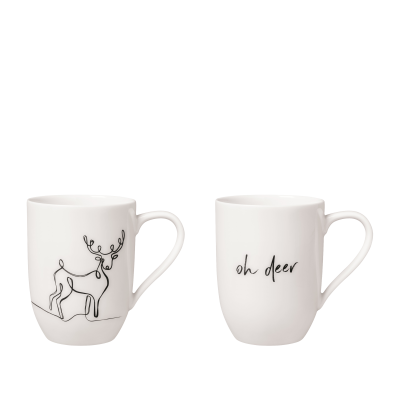 Villeroy and Boch Statement Mug 290ml 2 Piece | Reindeer