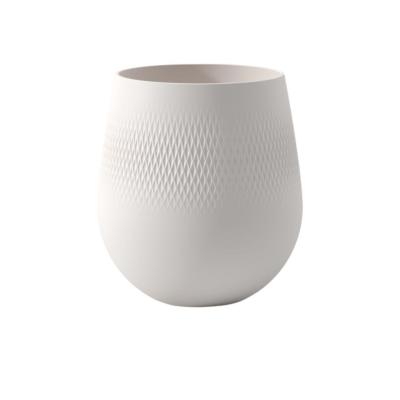 Villeroy and Boch Manufacture Collier Blanc Carré Vase | 20.8x23cm