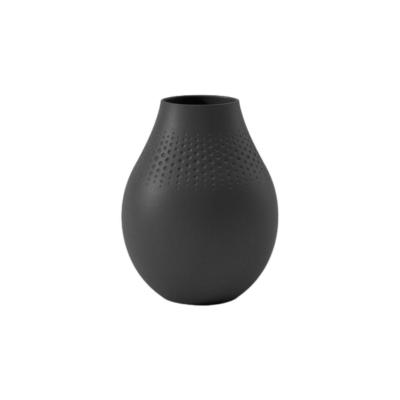 Villeroy and Boch Manufacture Collier Noir Vase Perle | 15.9x20.4cm