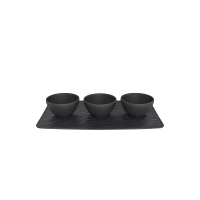 Villeroy and Boch Manufacture Rock Dip Bowl Set | 4 Piece