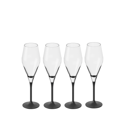 Villeroy and Boch Manufacture Rock Sparkling Wine/Champagne Glass 120ml | 4 Piece