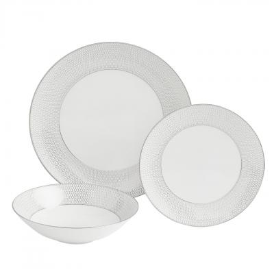 Wedgwood Gio Platinum Dinner Set | 12 Piece