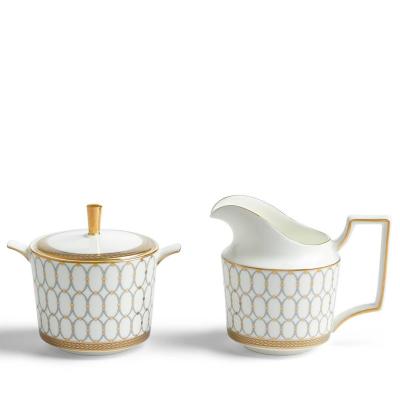Wedgwood Renaissance Grey Sugar & Creamer