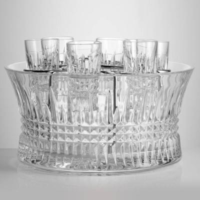 Waterford Lismore Diamond Vodka Set | Serving Bowl & 6 Shot Glasses