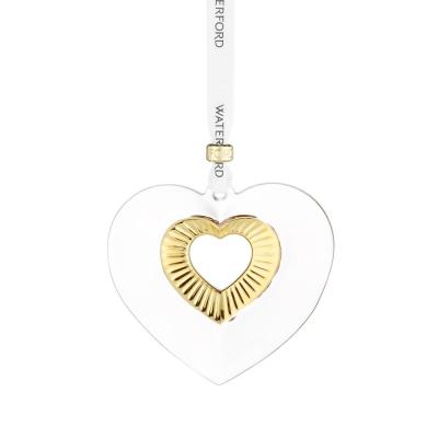 Waterford Crystal Ornament | Heart Gold