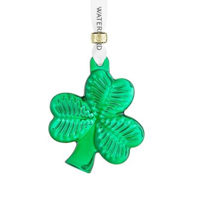 Waterford Crystal Ornament | Mini Shamrock Green
