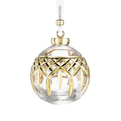 Waterford Lismore Crystal Ornament | Bauble Gilded