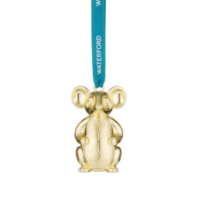 Waterford Golden Metal Ornament | Mouse