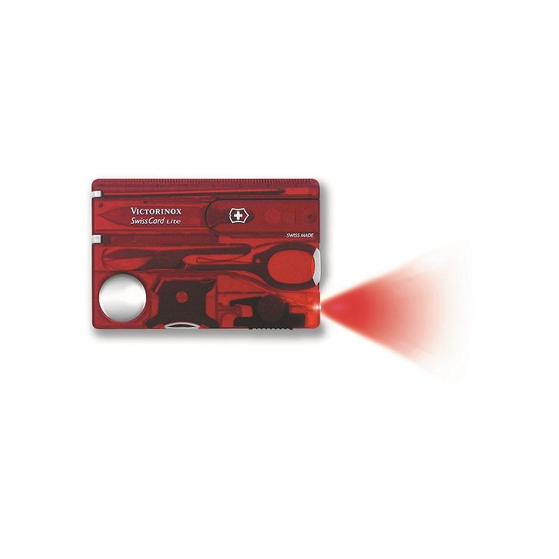 Victorinox Swiss Army Knife Cyber Lite LED Light Swisscard Red | 13 Functions