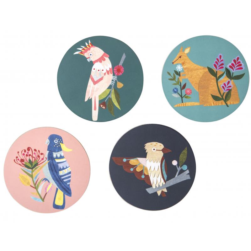 Australiana Fauna Coaster 4pcs Set