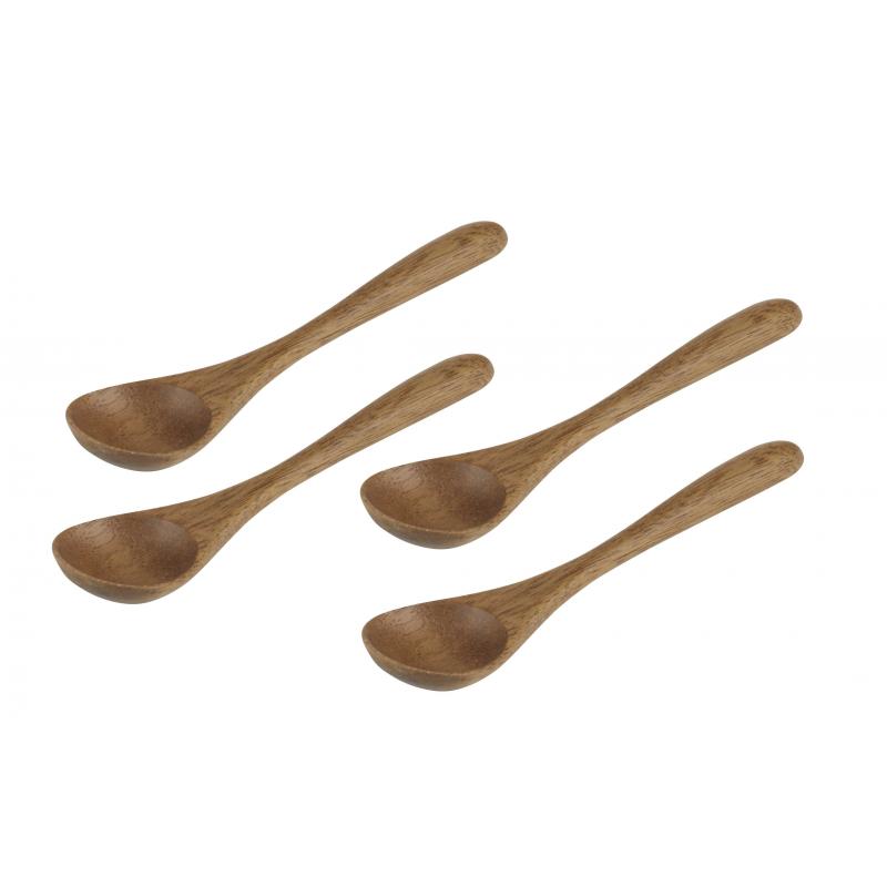 Davis & Waddell Taste Acacia Wood Dip Spoon Set/4 Natural 13.5x3x2cm