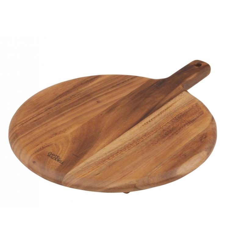Davis & Waddell Taste Arden Acacia Wood Round Paddle Board Natural 50x42x1.5cm