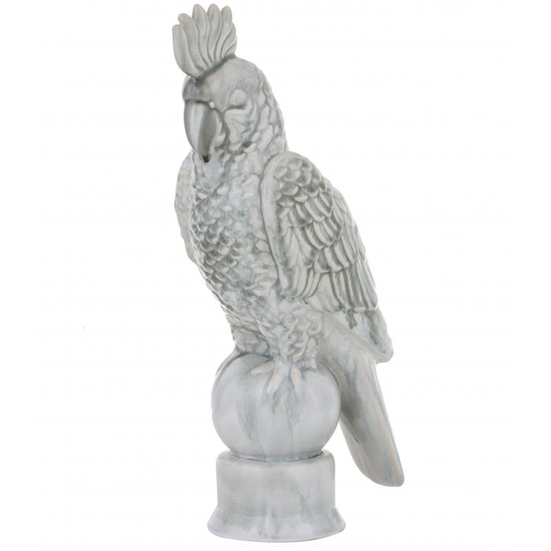 Amalfi Galah Sculpture Sage 18.5x12x37cm