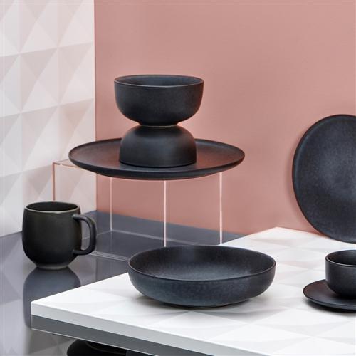 Salt & Pepper HUE Tea Cup And Saucer Set 200ml Black