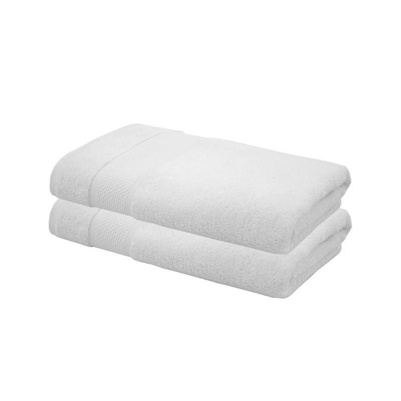 Bambury Adana 2 Pack Bath Towel | White