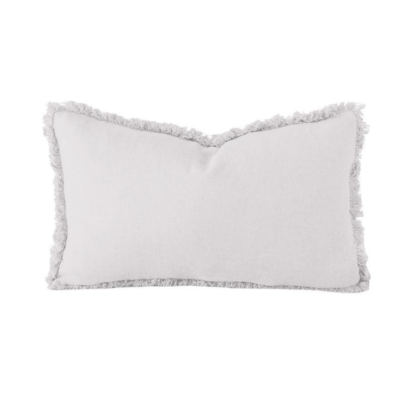 Bambury Linen Cushion 30x60cm Silver