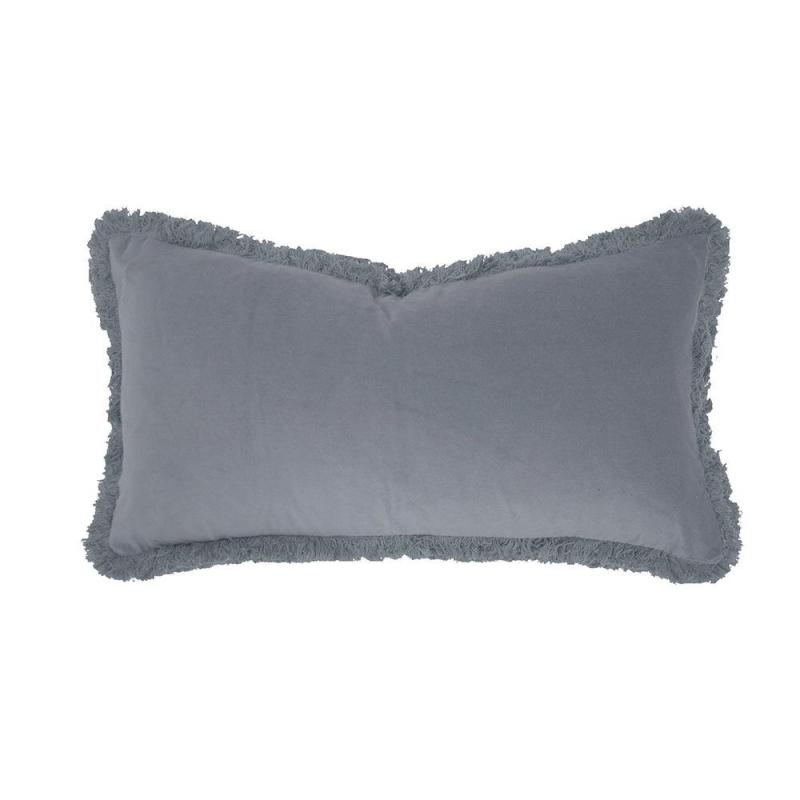 Bambury Velvet Cushion Filled 30x60cm | Steel Blue