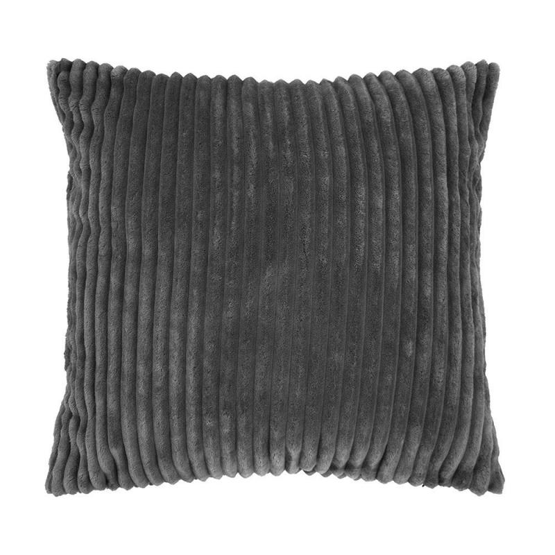 Bambury Channel Cushion Filled 50x50cm | Charcoal