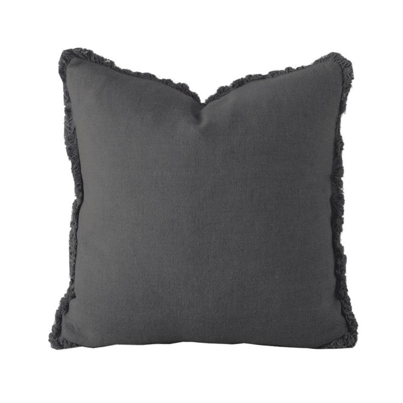 Bambury Linen Cushion 50x50cm Charcoal