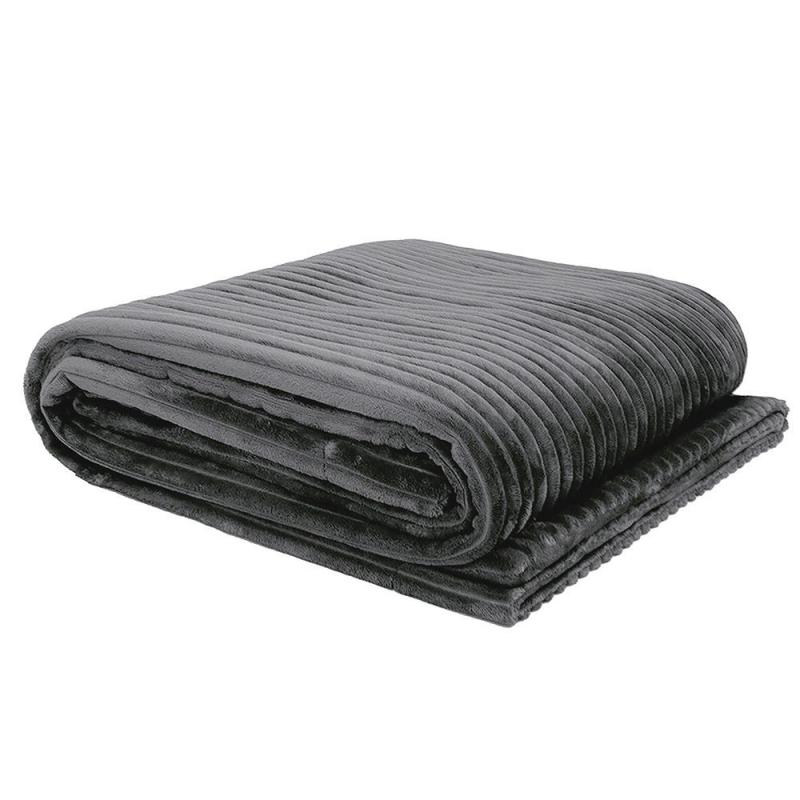 Bambury Channel Throw 130x150cm | Charcoal