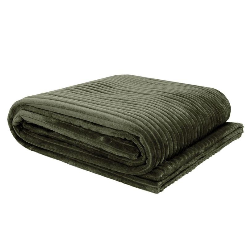 Bambury Channel Throw 130x150cm | Olive