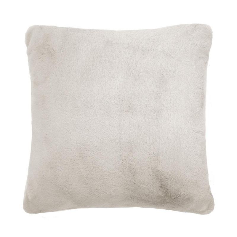 Bambury Frida Faux Fur Square Cushion 50x50cm | Pebble