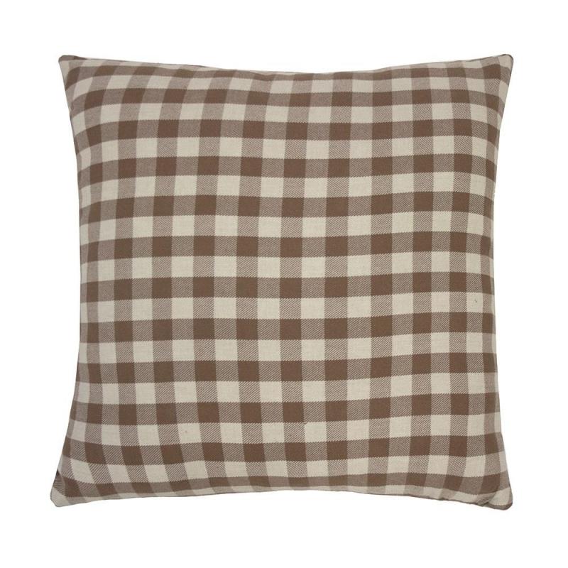 Bambury Gingham Square Cushion 50x50cm | Clove