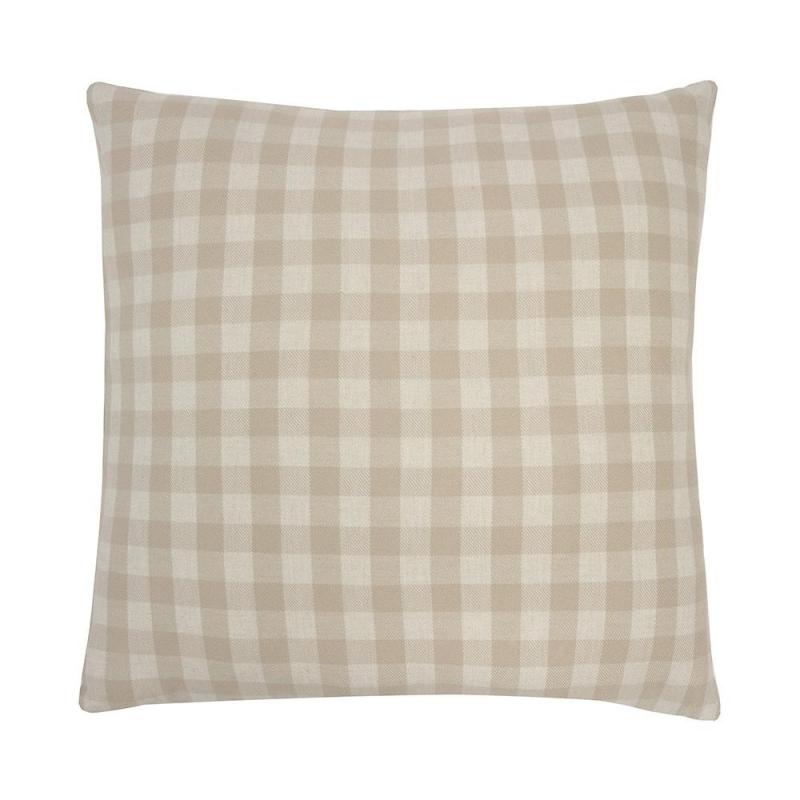 Bambury Gingham Square Cushion | Latte