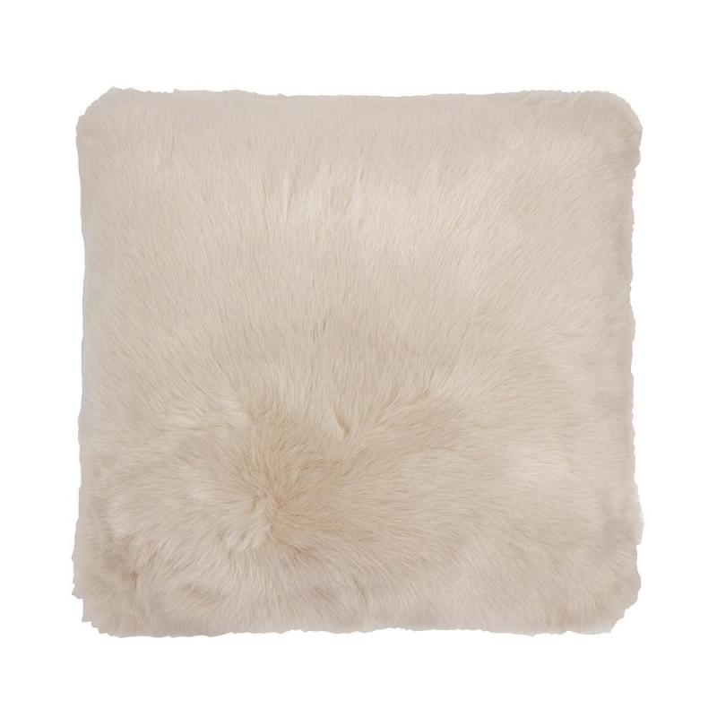 Bambury Luxury Faux Fur Square Cushion 50x50cm| Rosewater