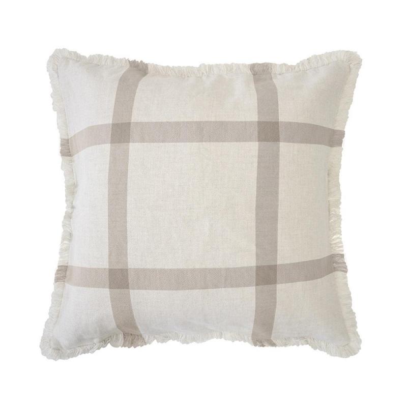 Bambury Stewart Square Cushion 50x50cm | Almond