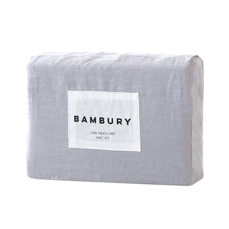 Bambury Linen Sheet Set Silver | King
