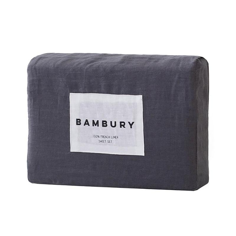 Bambury Linen Sheet Set Charcoal | Queen