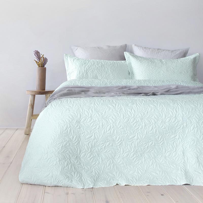 Bambury Botanica Coverlet Set Queen/King | Glacier