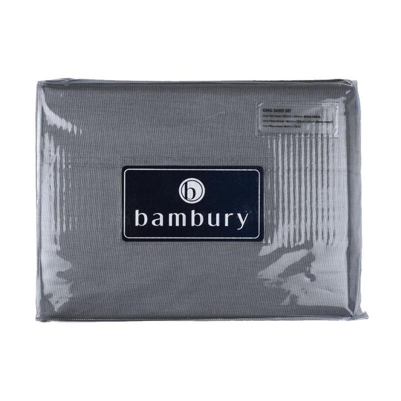 Bambury Double Chambray Sheet Set | Charcoal