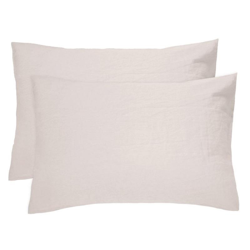 Bambury Linen Pillowcase Pair | Pebble