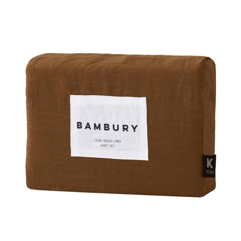 Bambury Linen Sheet Set Hazel | King