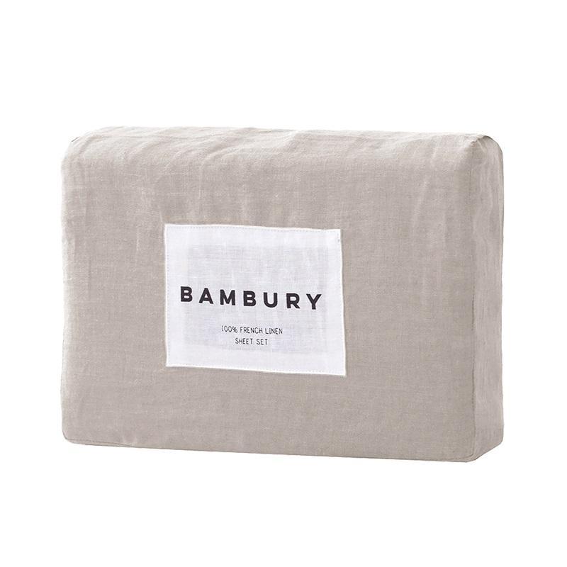 Bambury Linen Sheet Set Pebble | Queen