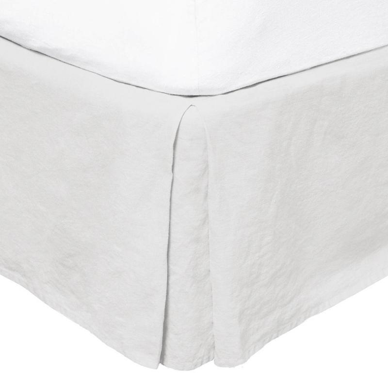 Bambury Queen Linen Valance Ivory