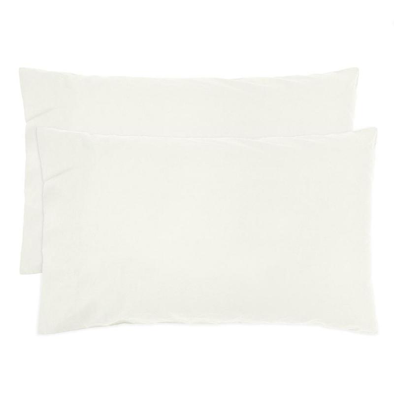 Bambury Standard Temple Organic Cotton Pillowcase Pair Ivory