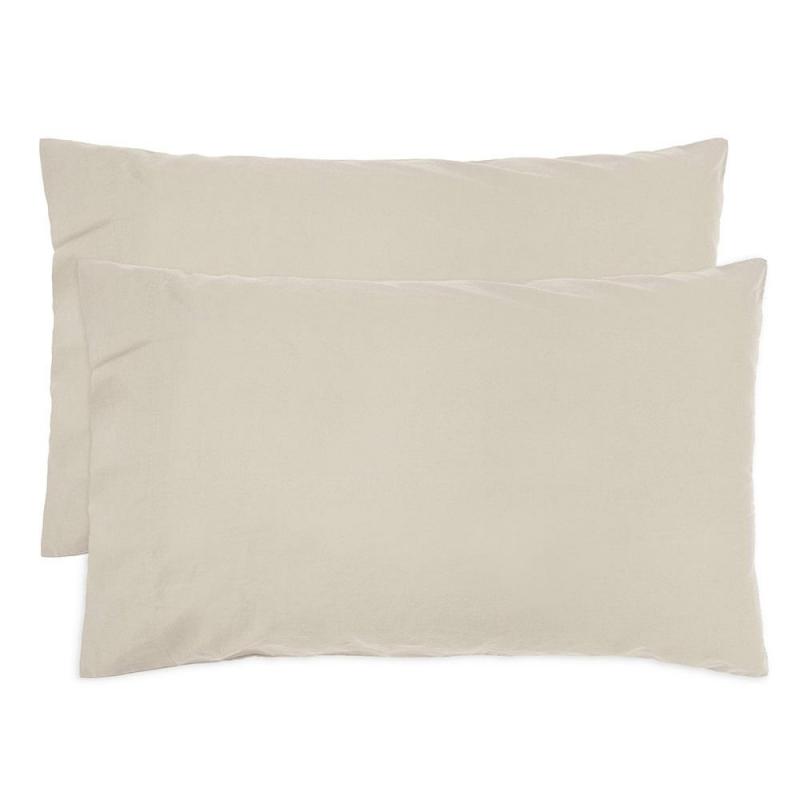 Bambury Standard Temple Organic Cotton Pillowcase Pair Pebble