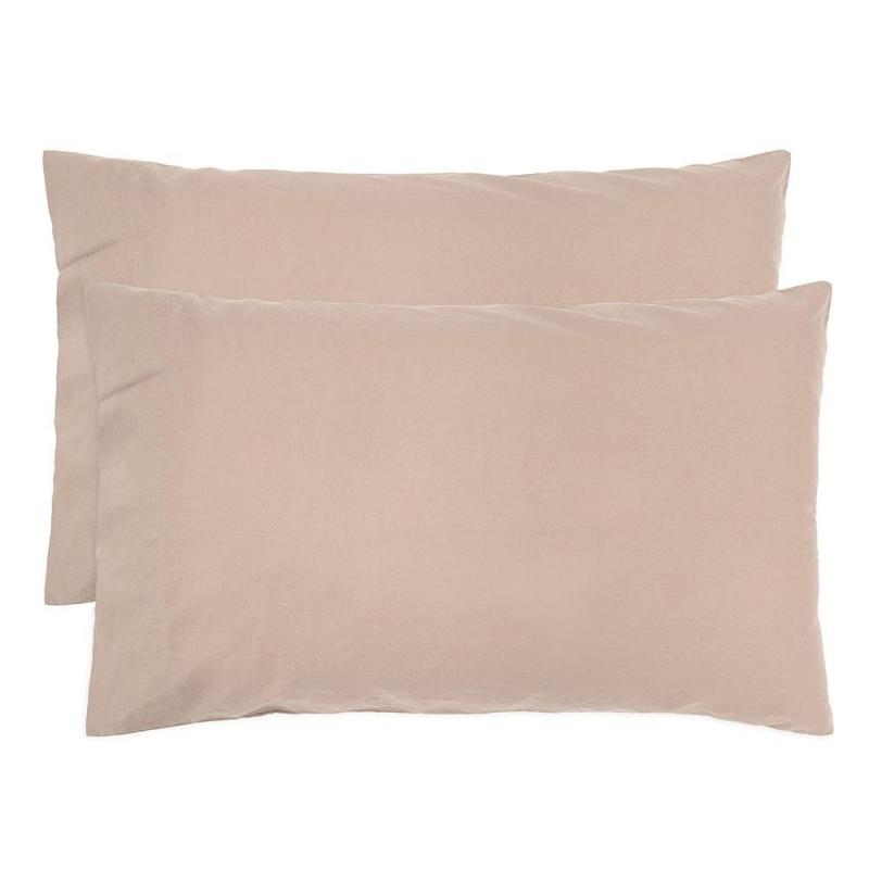 Bambury Standard Temple Organic Cotton Pillowcase Pair Rosewater