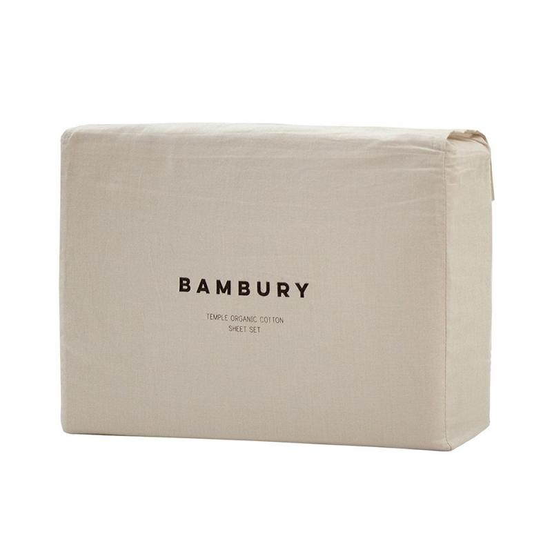 Bambury King Single Temple Organic Cotton Sheet Set Pebble