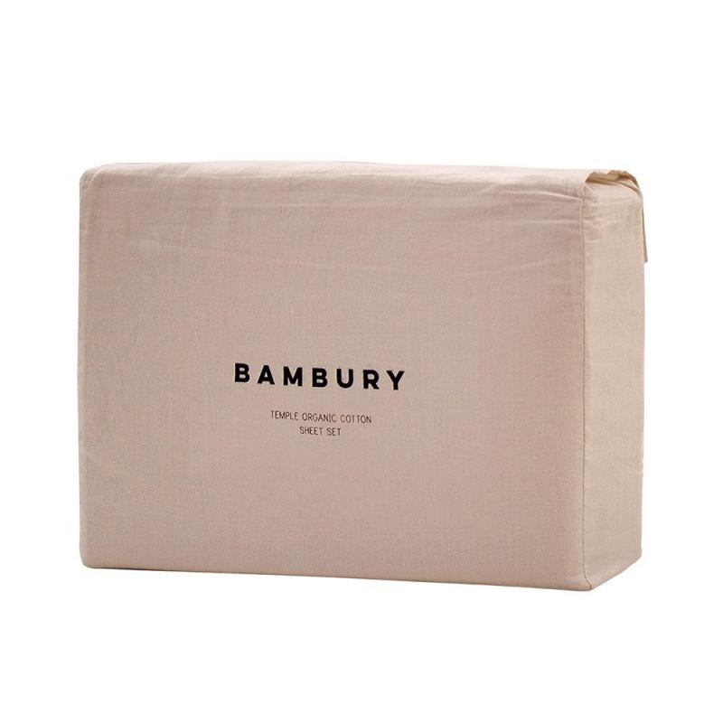 Bambury King Single Temple Organic Cotton Sheet Set Rosewater